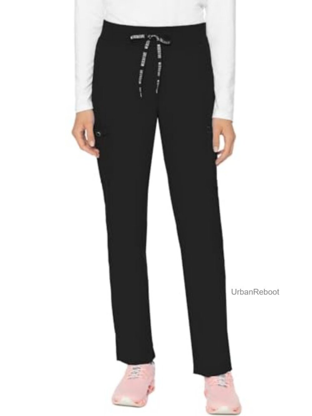 Med Couture Yoga Scrub Pants 6 Pockets Straight Leg Medical Bottoms